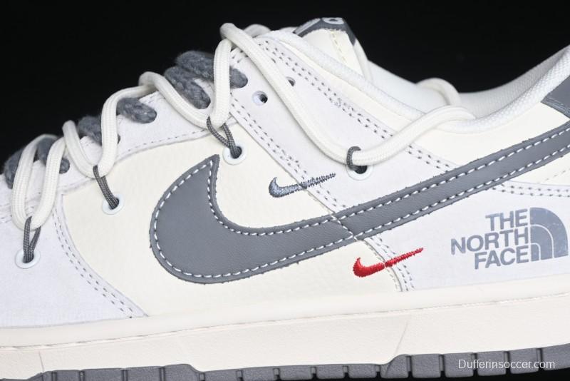 Nike SB Dunk Low The North Face Supreme Collaboration Strap Patch Grey Hook Low-Top Casual Skate Shoes - YX5066-253