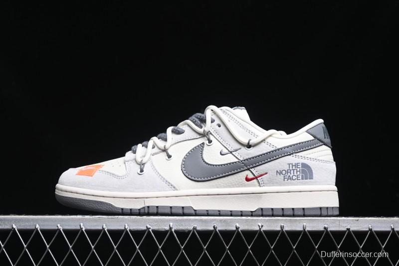 Nike SB Dunk Low The North Face Supreme Collaboration Strap Patch Grey Hook Low-Top Casual Skate Shoes - YX5066-253