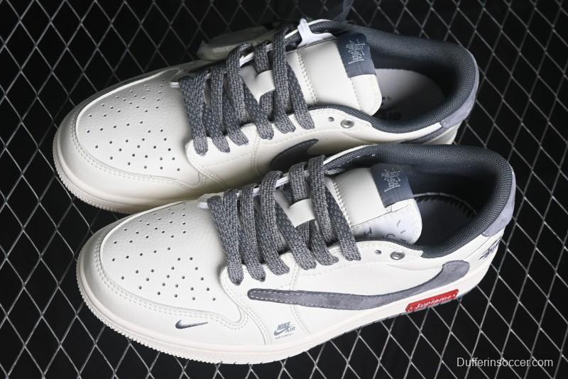 Nike Travis Scott x Fragment Design x Air Jordan 1 Low OG SP AJ1 Retro Sneakers - SJ2068-125