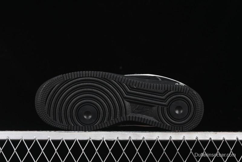 Nike Air Force 1 '07 Low Stussy Collaboration - Samurai Black Low-Top Casual Sneakers - XZ6188-969