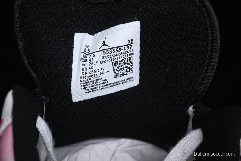 Nike Air Jordan 1 Low Retro Basketball Shoes - Panda Mischief Qixi Theme with Special Graffiti Design - 553558-132