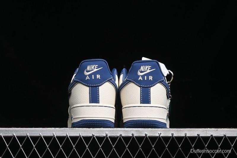 Nike Air Force 1 '07 Low Violent Bear Collaboration - Grey Beige Blue Low-Top Casual Sneakers - KK1988-017