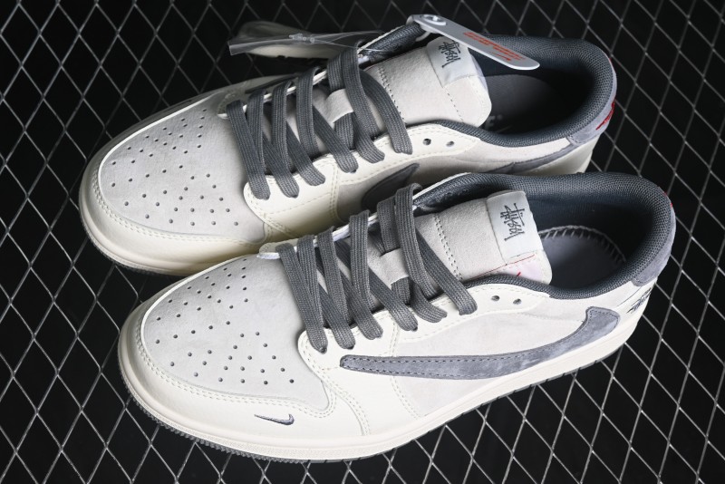 Nike Travis Scott x Fragment Design x Air Jordan 1 Low OG SP AJ1 Retro Sneakers - XZ6868-001