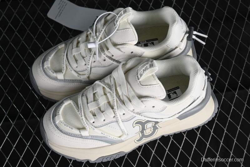 New York Yankees Chunky Runner Basic Lace-Up Lightweight Casual Sneakers - 3ASHCRR3N43WHS