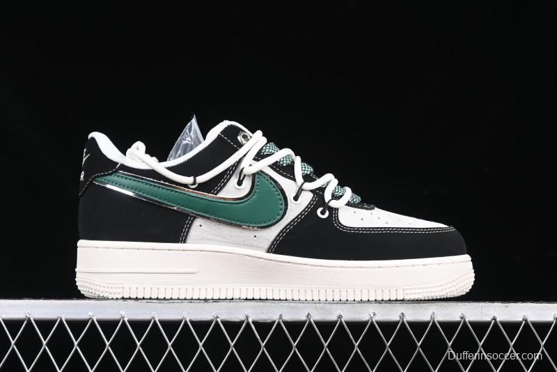 Nike Air Force 1 '07 Low The North Face Collaboration Black Green Lace-Up Low-Top Casual Sneakers - SJ1198-110