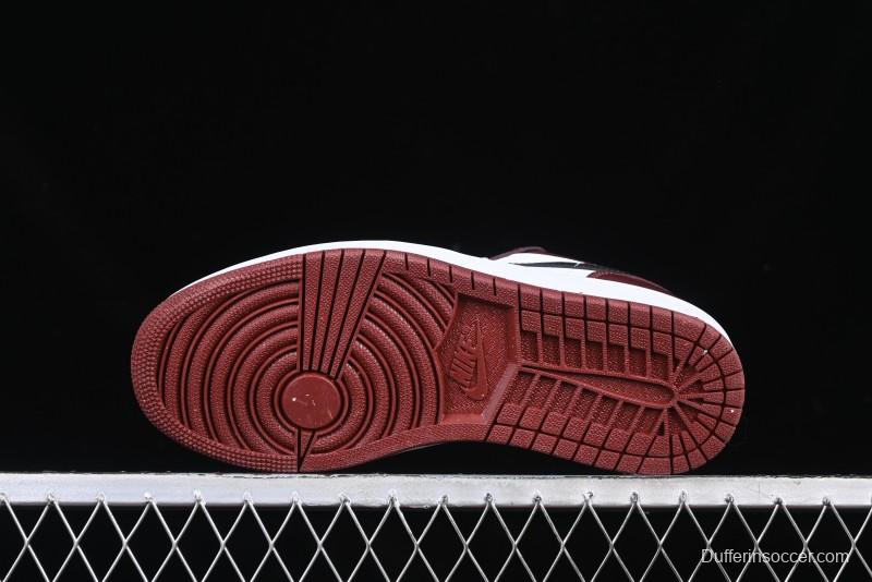 Nike Air Jordan 1 Low AJ1 Retro Lifestyle Sneakers in White and University Red - HF3148-102