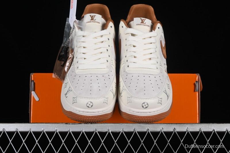 Nike Air Force 1 '07 Low LV Collaboration - Beige Brown Pigskin Casual Shoes CV1724-112