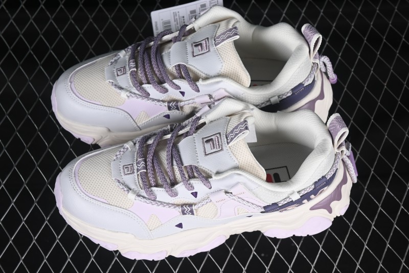 Fila Fusion Retro Mars Running Shoes with Lace-Up Design and Cushioned Sole - F12W432101FGO
