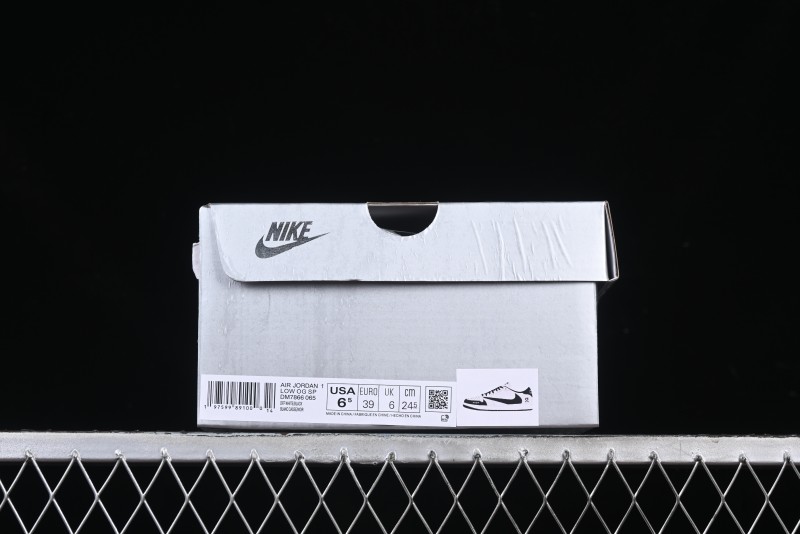 Nike Travis Scott x Fragment Design x Air Jordan 1 Low OG SP AJ1 Off-White Collaboration Casual Sneakers - DM7866-065