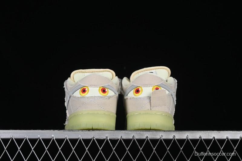 Nike SB Dunk Low "Mummy" Casual Skate Shoes with Tear-Away Fabric and Egyptian Theme - DM0774-111