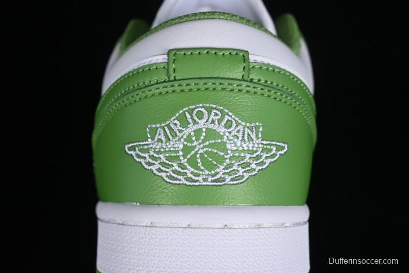 Nike Air Jordan 1 Low AJ1 White Green Low Top Lifestyle Basketball Shoes - HF4823-100