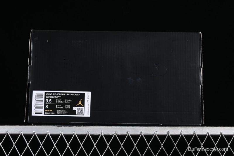 Nike A Ma Maniere x Air Jordan 3 Retro Black Sneakers - FZ4811-001