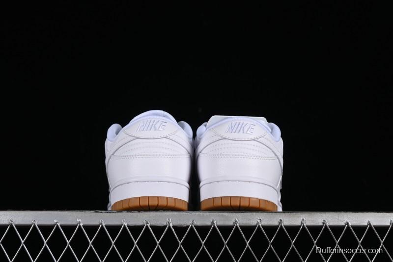Nike SB Dunk Low Casual Skate Shoes with White and Gum Sole - 311369-100