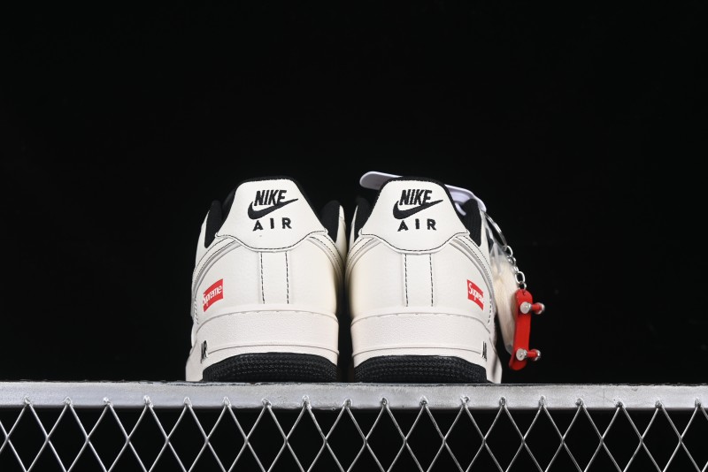 Nike Air Force 1 '07 Low Supreme Collaboration Casual Sneakers with Full-Length Air Cushion - BB7518-012