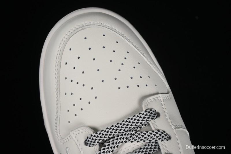 Nike SB Dunk Low LV Collaboration - Double Swoosh Beige Black Anniversary High-End Custom Low-Top Casual Sneakers - XX2025-307