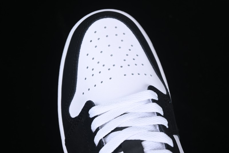 Nike Air Jordan 1 Low Retro Casual Sneakers with Black Swoosh - HF3148-106