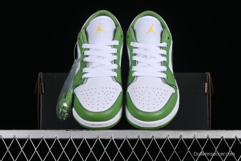 Nike Air Jordan 1 Low AJ1 White Green Low Top Lifestyle Basketball Shoes - HF4823-100