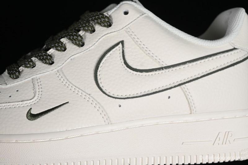 Nike Air Force 1 '07 Low Classic Military Green Mini Swoosh Starry Sky Casual Sneakers - MJ0319-022