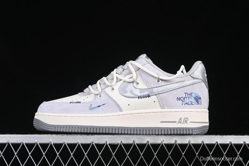 Nike Air Force 1 '07 Low The North Face Collaboration Silver Swoosh Drawstring Casual Sneakers - DM6688-016