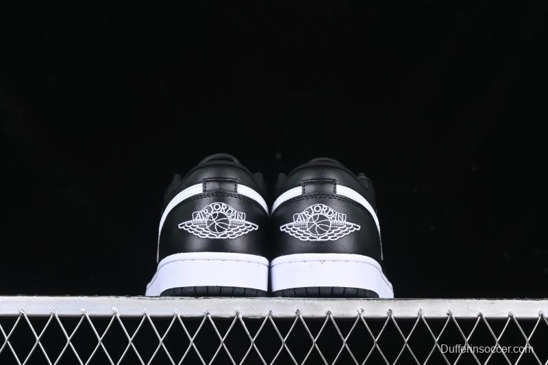 Nike Air Jordan 1 Low Retro Basketball Shoes in Black and White - 553558-043