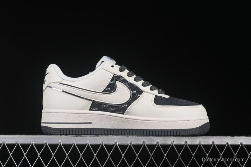 Nike Air Force 1 '07 Low Stussy Collaboration Beige Grey Casual Sneakers - XZ6188-726
