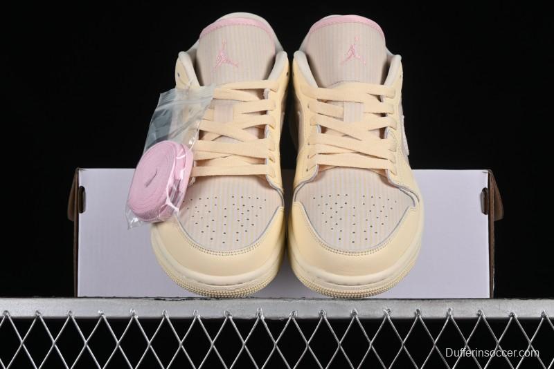 Nike Air Jordan 1 Low AJ1 Khaki Pink Low-Top Lifestyle Basketball Shoes - FQ1925-100