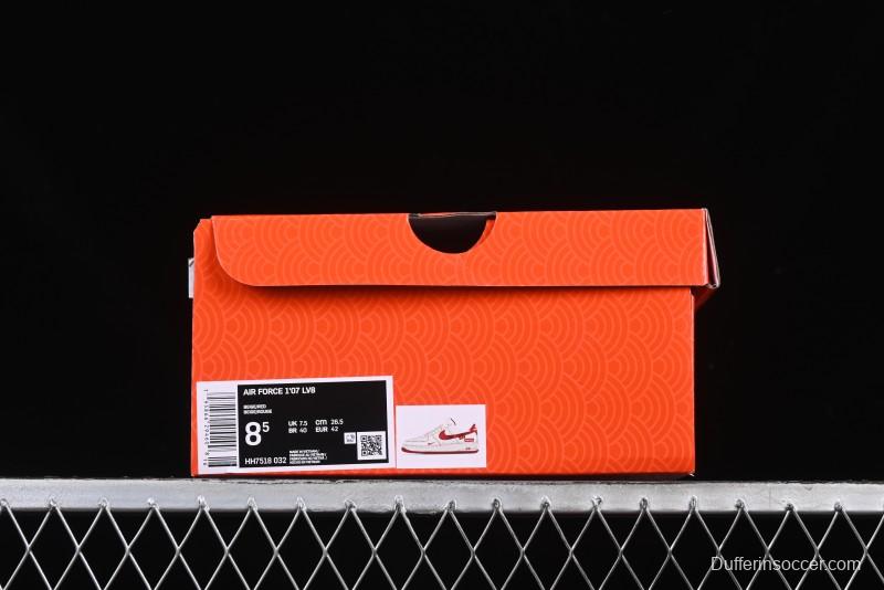 Nike Air Force 1 '07 Low Supreme Collaboration Year of the Snake Limited Edition Red Snake Swoosh Low-Top Casual Sneakers - HH7518-032