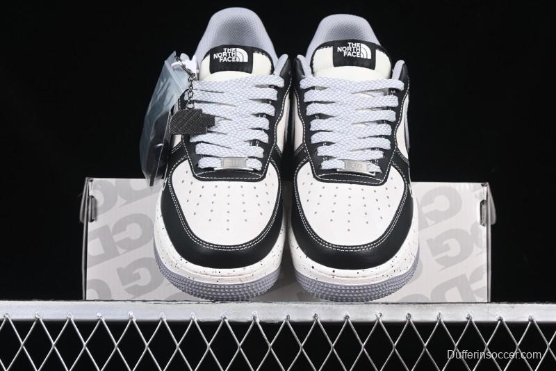Nike Air Force 1 '07 Low The North Face Collaboration Black Grey Double Swoosh Casual Sneakers - DM6688-020