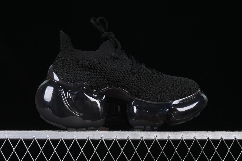 Grounds Big Bubble High Platform Sneakers Black - AJE5