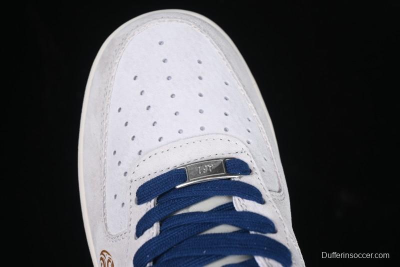 Nike Air Force 1 '07 Low Year of the Snake Limited Edition Grey Blue Red Pig Leather Low-Top Casual Sneakers - XZ2025-666