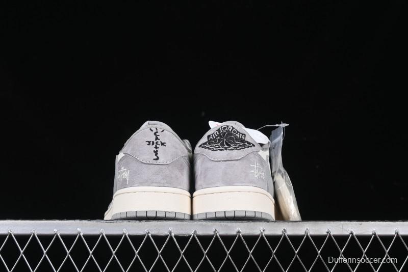 Nike Travis Scott x Fragment Design x Air Jordan 1 Low OG SP AJ1 Retro Sneakers - SJ2068-132