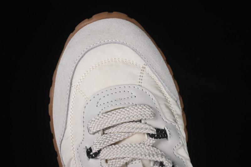 Miu Miu Suede Round Toe Lace-Up Women's Low-Top Casual Shoes in Beige - 99D4