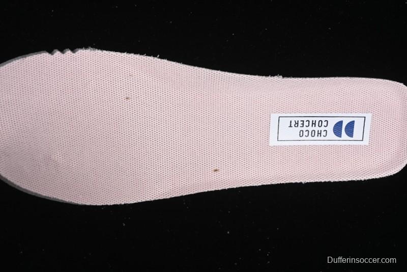 Choco Concert Leather Round Square Asymmetrical Fashion Sneakers White Pink - AJE5