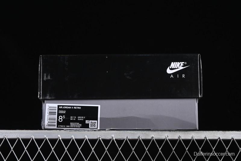 Nike Air Jordan 11 Retro High Top Basketball Shoes in Black Pink - CT8012-500