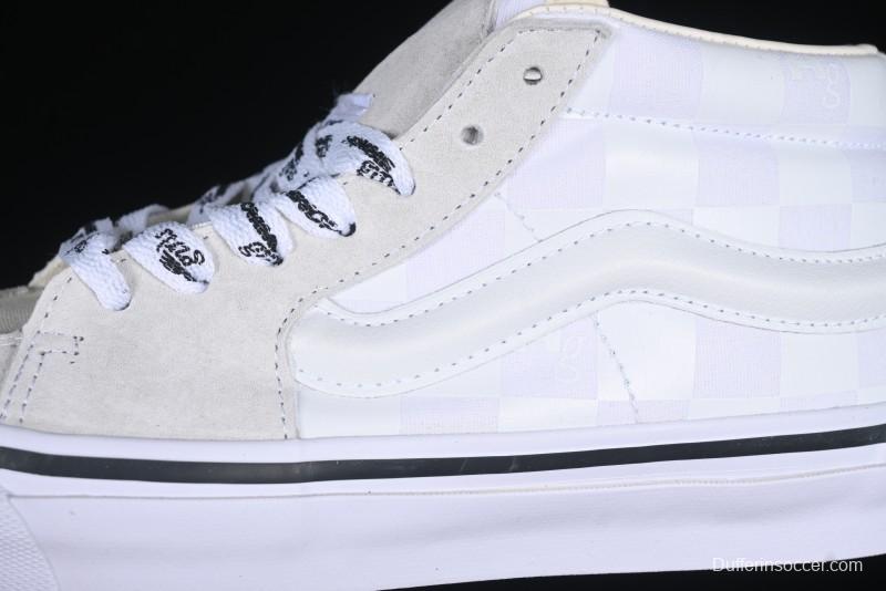 Vans HommeGirls x Sk8-Mid Fashion Casual Mid-Top Suede Skate Shoes with Bold Side Stripes - VN000NBN2VZ