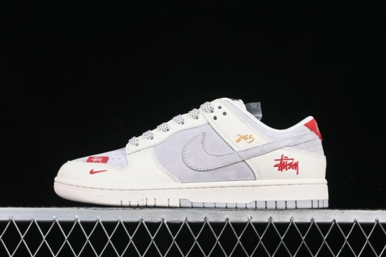 Nike SB Dunk Low Stussy Collaboration Anniversary Custom Low-Top Casual Sneakers - FC1688-206
