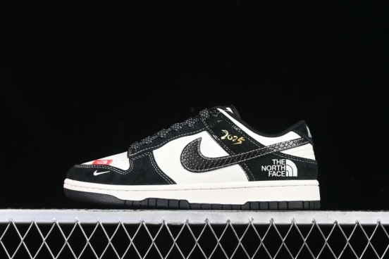 Nike SB Dunk Low The North Face Year of the Snake Black White Black Swoosh Anniversary Custom Low-Top Casual Sneakers - FC1688-210