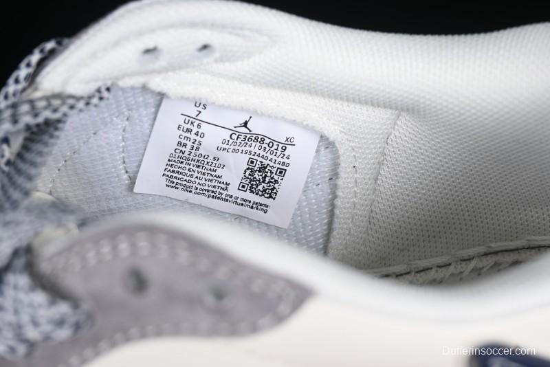 Nike Travis Scott x Fragment Design x Air Jordan 1 Low OG SP AJ1 Retro Sneakers with Reverse Swoosh - CF3688-066