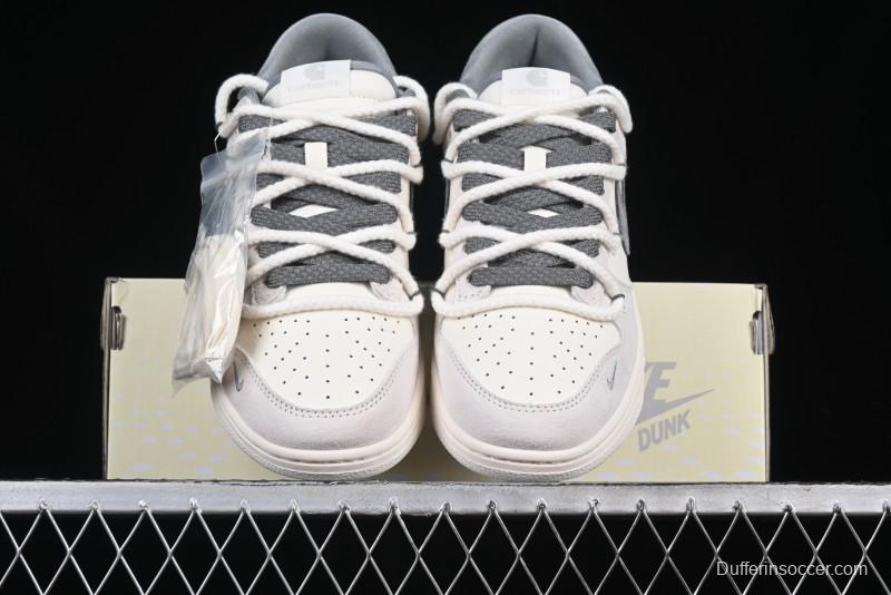 Nike SB Dunk Low Carhartt x Supreme Collaboration Anniversary Edition Customized Low-Top Casual Skate Shoes - YX5066-239