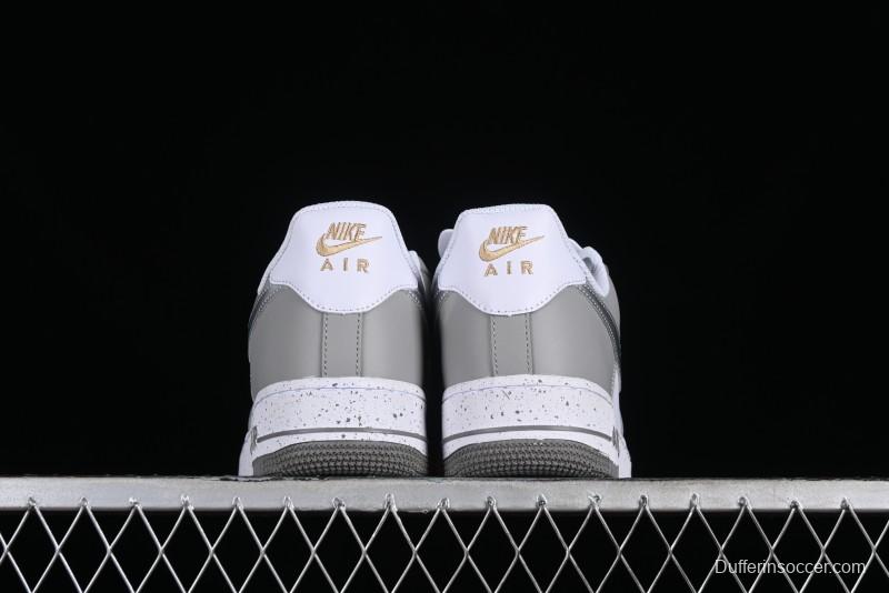 Nike Air Force 1'07 Low Grey Silver Splatter Casual Sneakers - MK5639-889
