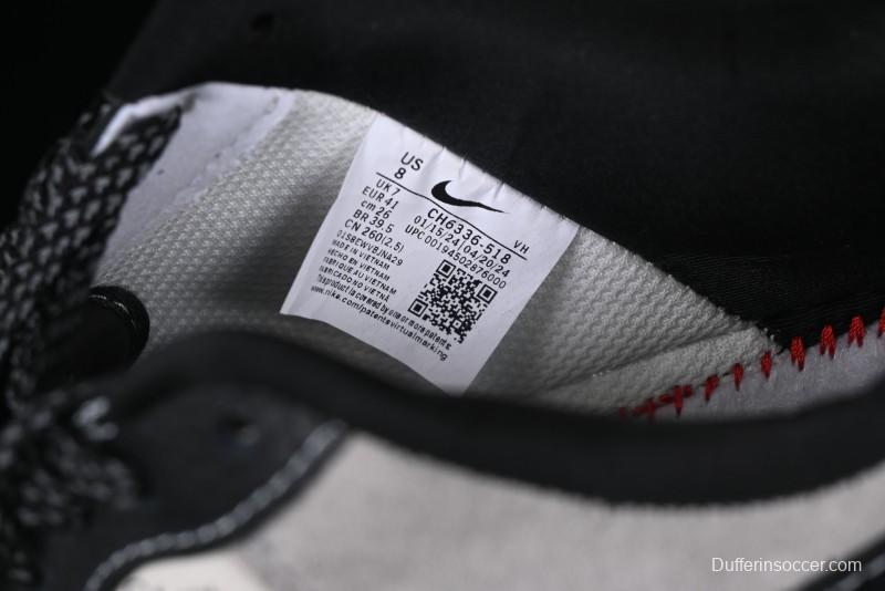 Nike Air Force 1 '07 Low Stussy Collaboration Black Leather Low-Top Casual Sneakers - CH6336-518