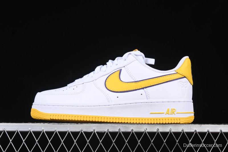 Nike Air Force 1 '07 Low Kobe Casual Sneakers with Full-Layer Leather and Full-Length Air Cushion - FZ1151-100