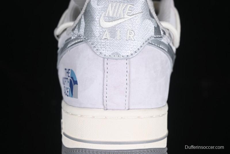 Nike Air Force 1 '07 Low The North Face Collaboration Silver Swoosh Drawstring Casual Sneakers - DM6688-016