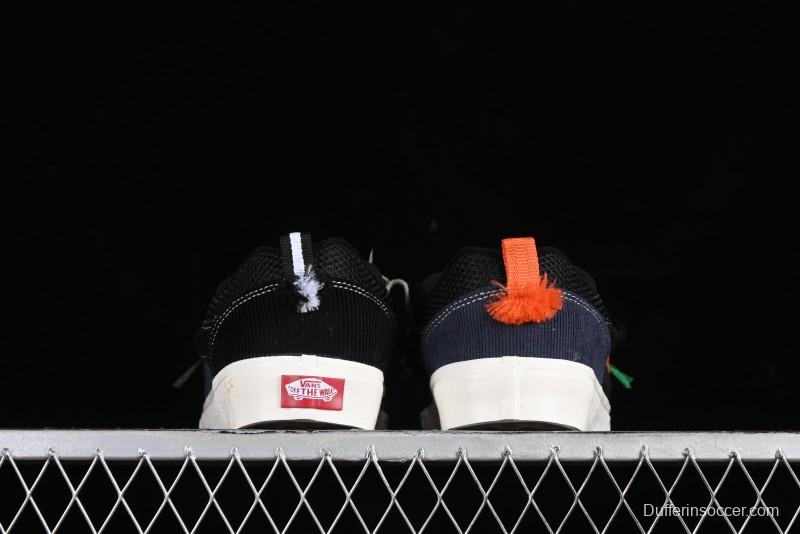 Vans Knu Skool Dragon Whisker Black Blue Slip-Resistant Cushioned Casual Low-Top Sneakers - VN0AUAK335