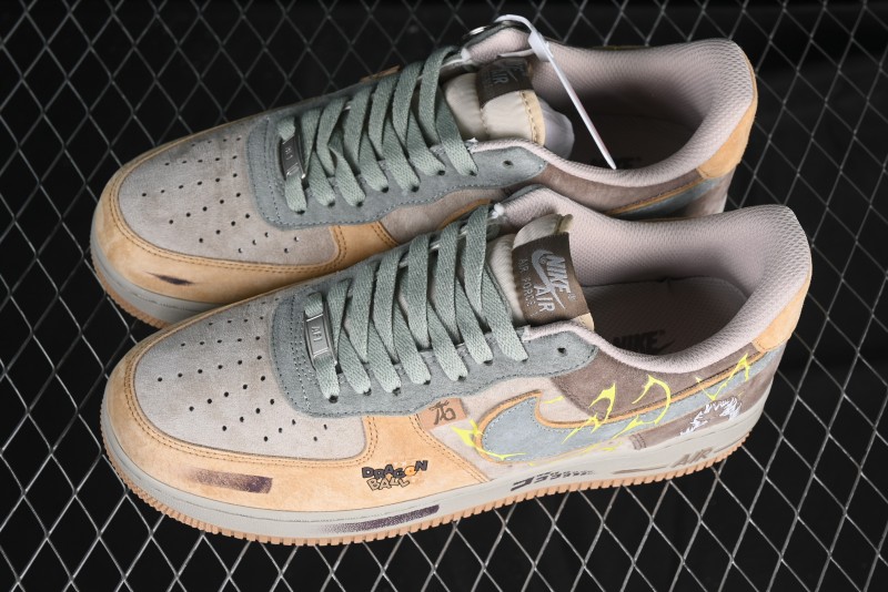 Nike Air Force 1'07 Low "Kakarot" Dragon Ball Z Custom Casual Sneakers for Autumn Winter - CD1212-666