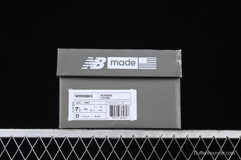 New Balance 990 Series Premium Made in USA Retro Running Shoes - M990BK5