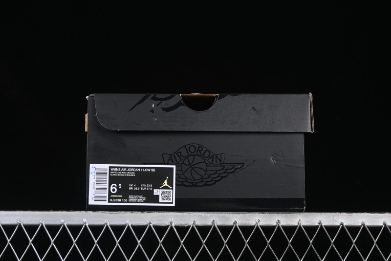 Nike Air Jordan 1 Low AJ1 White Red Casual Sneakers - HJ9338-106