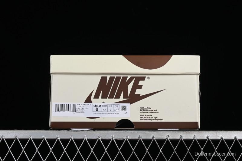 Nike Air Jordan 1 Low AJ1 Grey Black Low Top Casual Sneakers - CZ0790-110