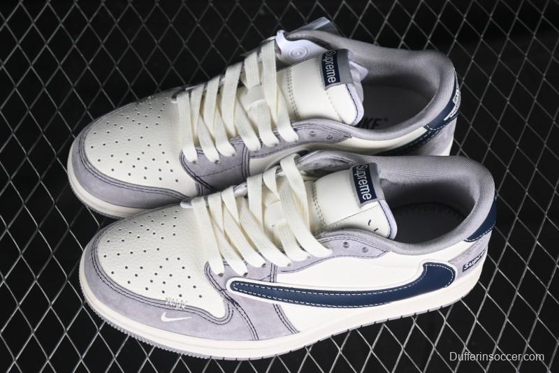 Nike Travis Scott x Fragment Design x Air Jordan 1 Low OG SP AJ1 Supreme Collaboration Sneakers - DM9288-006