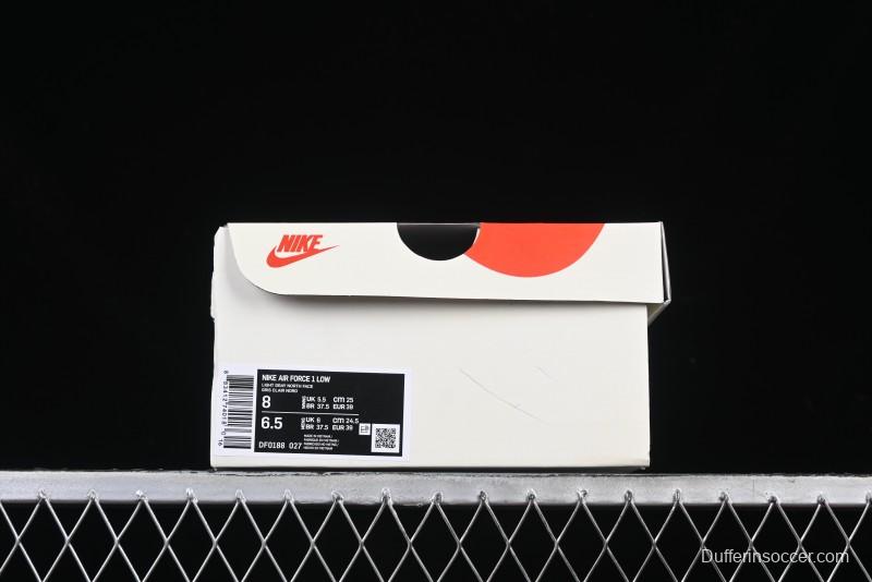 Nike Air Force 1'07 Low The North Face Collaboration Pig Grey Snake Print Low-Top Casual Sneakers - DF0188-027